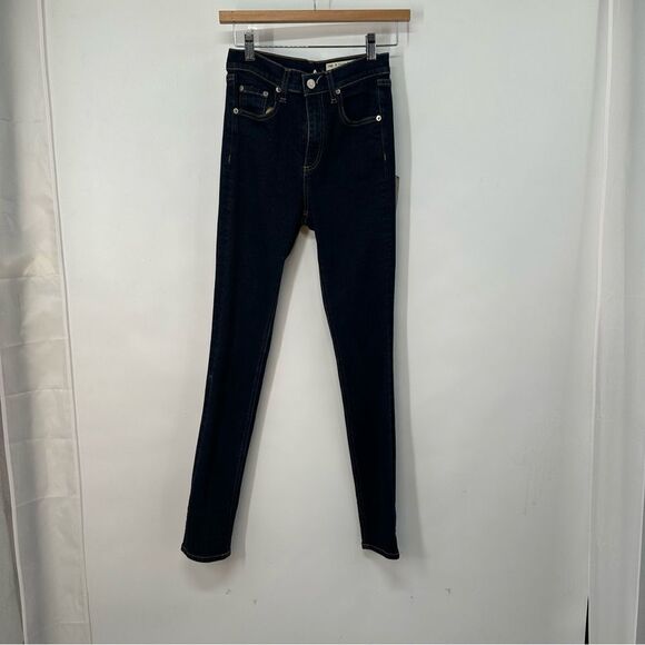 Rag & Bone Size 25 Justine Skinny Dark Wash Harrow Stretch Skinny Jeans - Picture 1 of 12